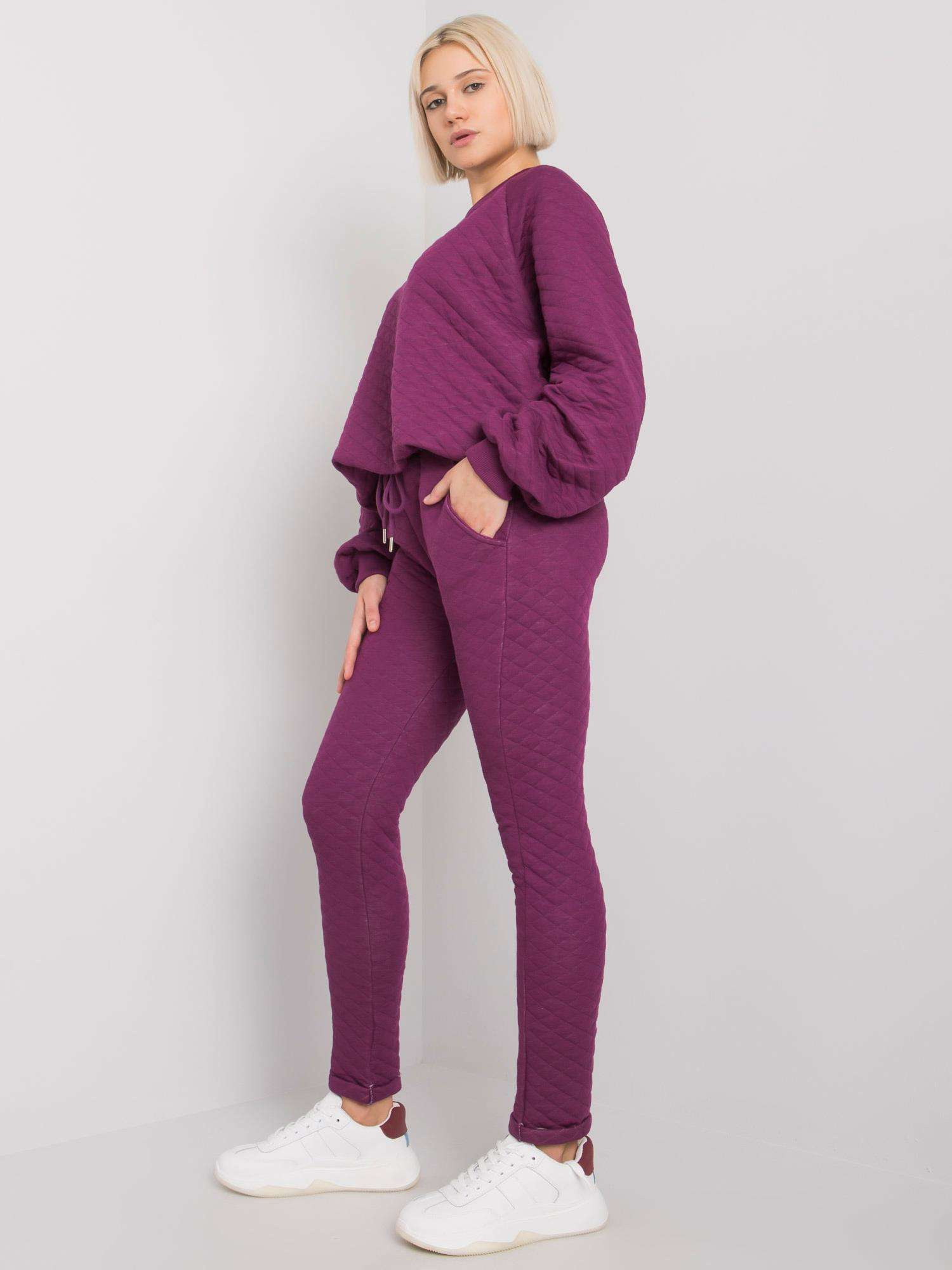 Purple two-piece quilted set Palermo