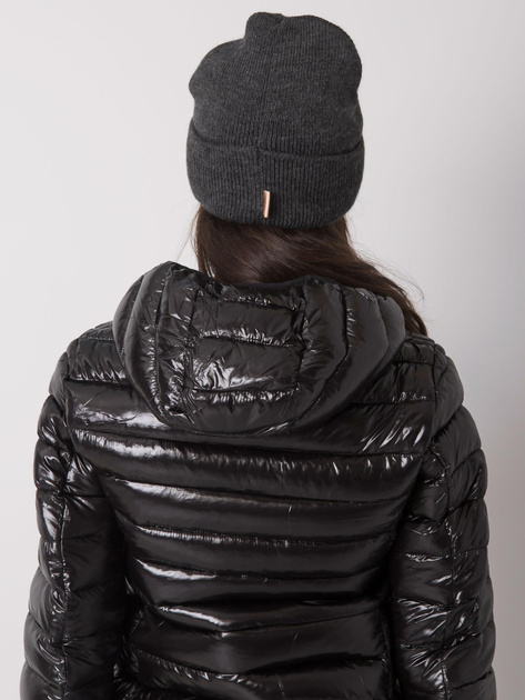 Ciemnoszara czapka beanie damska