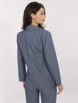 Hurt Ciemnoniebieska melanżowa marynarka od garnituru