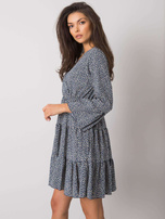 Granatowa sukienka w kwiatki Daleyza