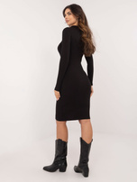 Hurtownia Czarna sukienka bodycon z kolekcji basic 