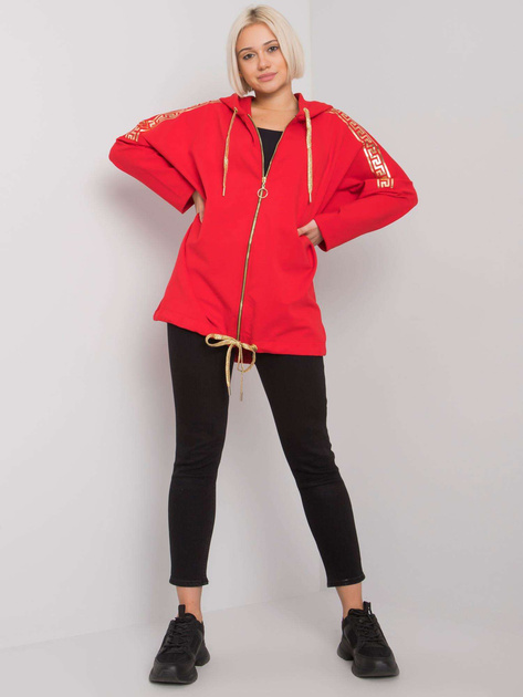 Czerwona bluza na suwak Athens