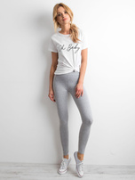 Pilkos Basic legginsai.