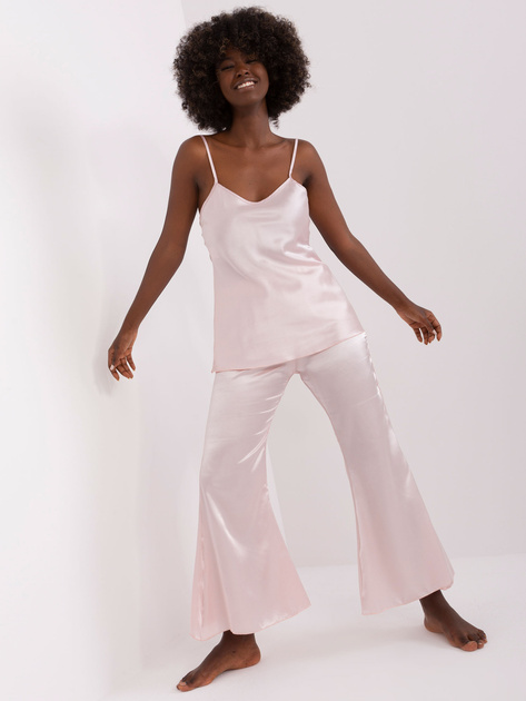 Hurt Jasnoróżowa trzyczęściowa piżama ze spodniami