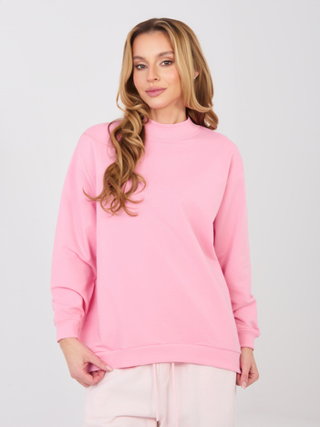 Pastelowa różowa bluza oversize BASIC FEEL GOOD 