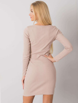 Jasnobeżowa sukienka ołówkowa Delaware RUE PARIS