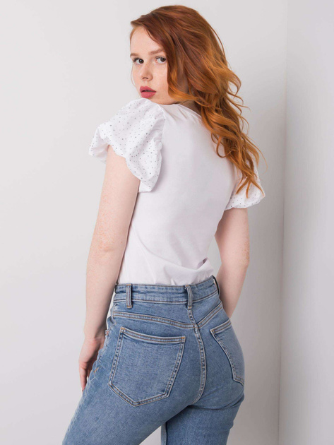 Biały t-shirt z aplikacją Tilly