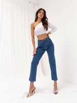 Niebieskie spodnie mom jeans Lotta 