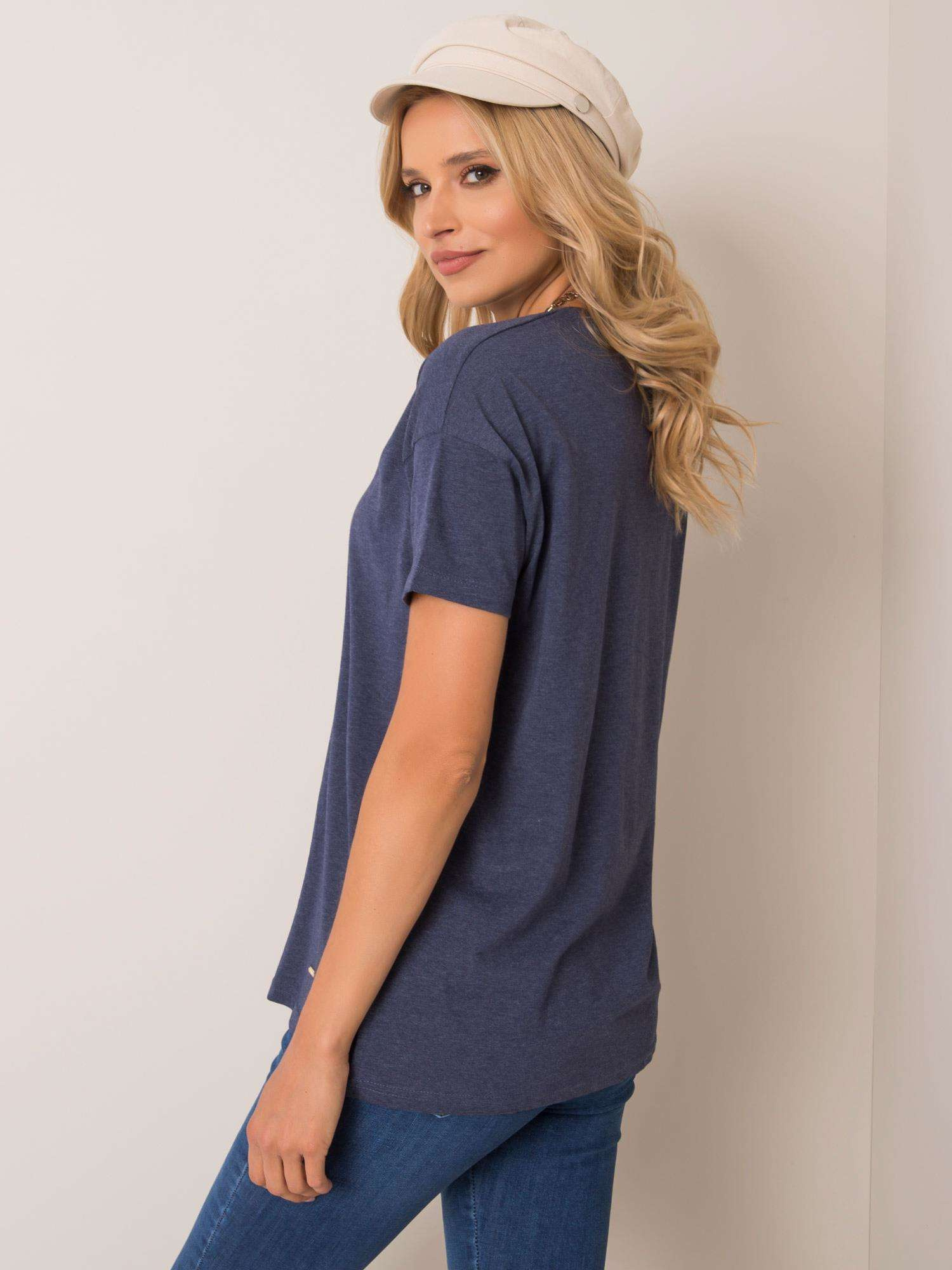 Dunkelblaues T-Shirt Amy, DU KENNST MICH NICHT.