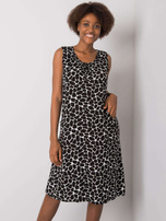 Czarno-biała sukienka z printem Nira