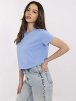 Blauer T-Shirt im klassischen Schnitt BASIC FEEL GOOD.