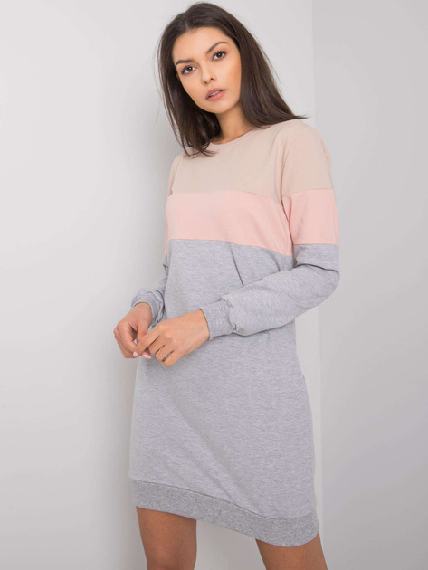 Beżowo-różowa sukienka Feliciana RUE PARIS