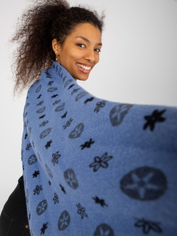Online-Großhandel Blauer Damen Schal mit Prints