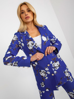 Hurt Kobaltblauer eleganter Blazer mit Rosen vom Anzug.