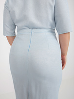 Hurt Jasnoniebieska elegancka spódnica plus size