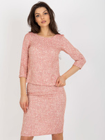 Hurt Czerwono-beżowa bluzka wizytowa z rękawem 3/4