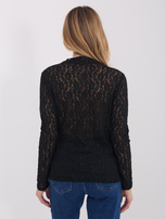 Czarna dopasowana bluzka z koronki