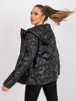 Czarna kurtka przejściowa z kapturem Hanoi