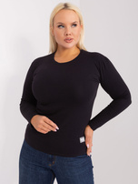 Hurt Czarna bluzka plus size z długim rękawem 