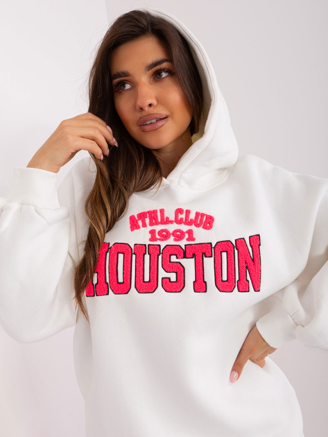 Hurt Ecru bawełniana bluza damska z kapturem