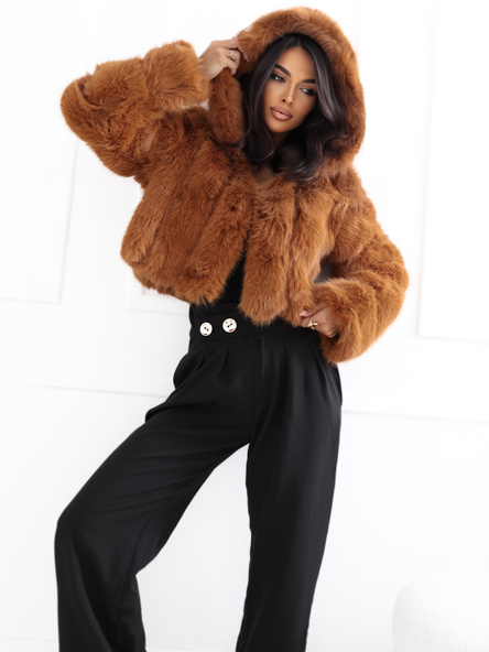 Hurt Light brown transitional jacket with a hood.