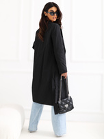 Czarny przejściowy trencz z kieszeniami RUE PARIS