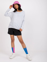 Jasnoszara bluza bez kaptura Nadia