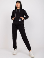 Czarny komplet dresowy bawełniany Mariami