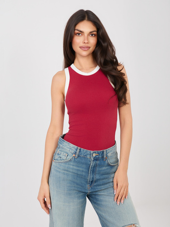 Ciemnoczerwony top bezrękawnik SUBLEVEL