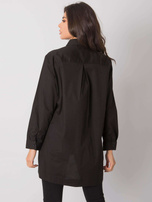 Czarna koszula z rozcięciami Amersham