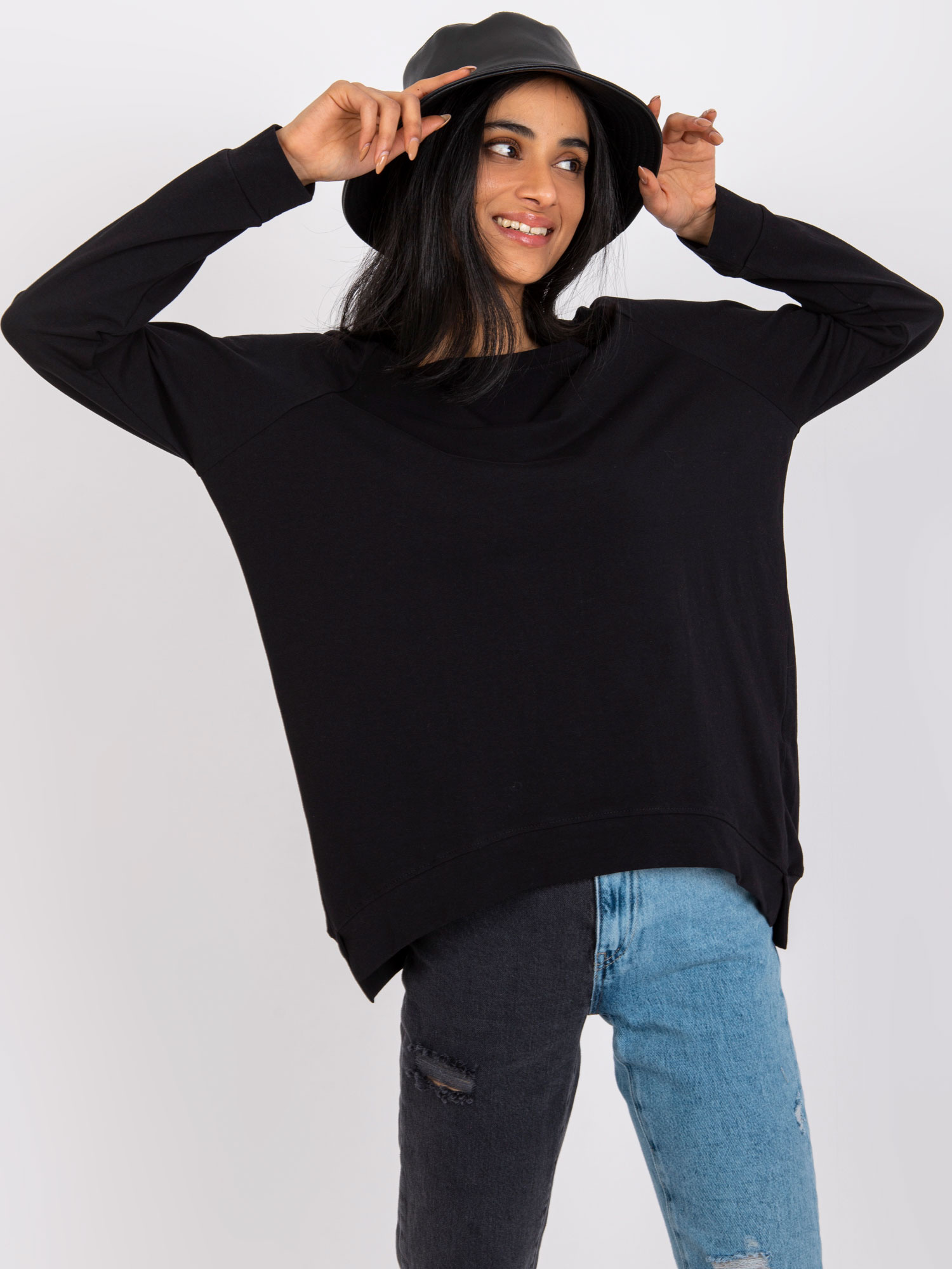Czarna bluza bawełniana Nadia