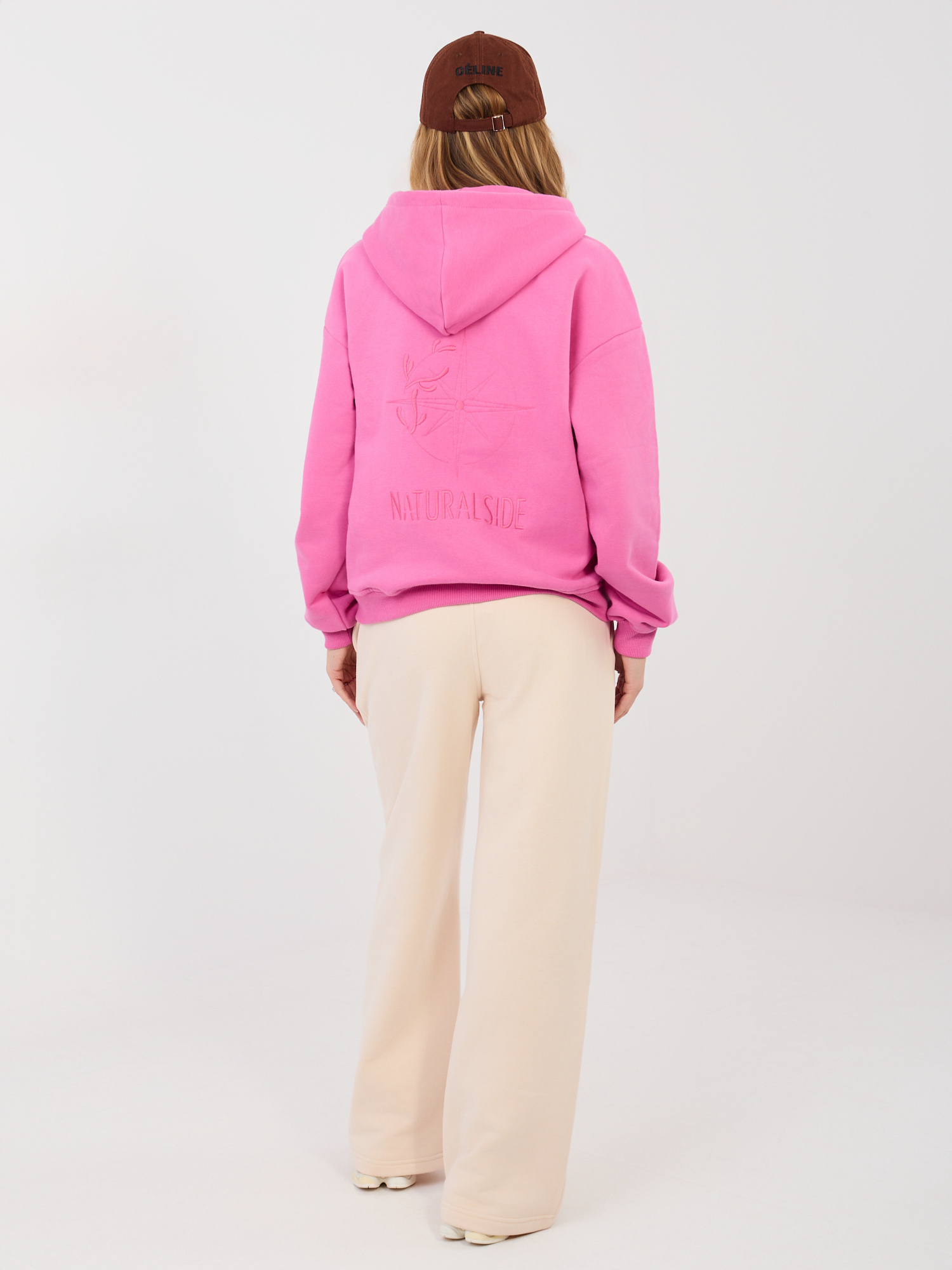 Svetle béžové teplákové kalhoty s kapsami NATURAL SIDE.