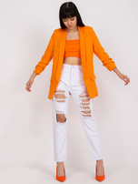 Białe spodnie jeansowe mom z dziurami 