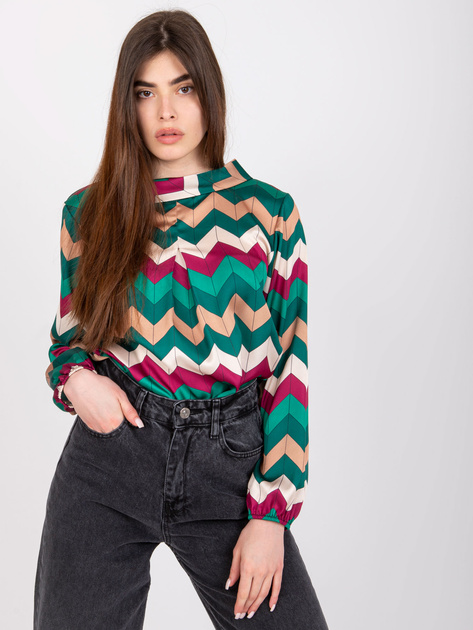 Zielona bluzka z wiązaniem na plecach Silesia