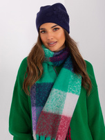 Hurt Granatowa czapka zimowa z aplikacją 