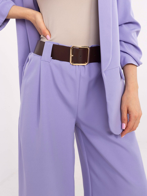 Hurt Liliowe szerokie spodnie materiałowe od garnituru