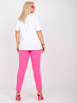 Bílý základní tričko plus size Missy.
