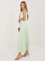 Miętowa plisowana sukienka na wesele RUE PARIS 