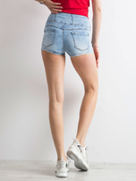 Niebieskie jeansowe szorty high waist