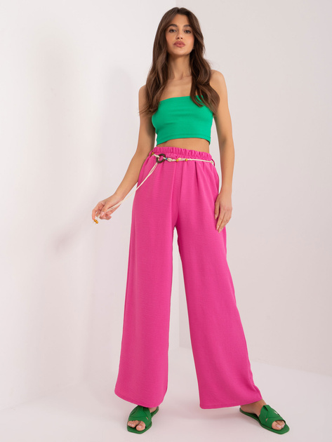 Hurtownia Fuksjowe proste spodnie z materiału