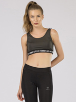 TOMMY LIFE Khaki top sportowy