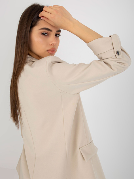 Hurt Jasnobeżowa marynarka z podwijanymi rękawami OCH BELLA