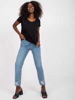 Czarny bawełniany t-shirt z kieszenią Ventura MAYFLIES