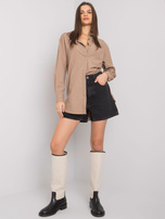 Ciemnobeżowa koszula z bawełny Terra