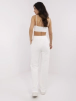 Ecru Basic Jogginghose aus Baumwolle.
