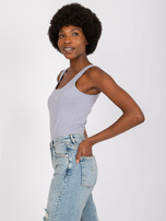 Szary gładki top Noelle