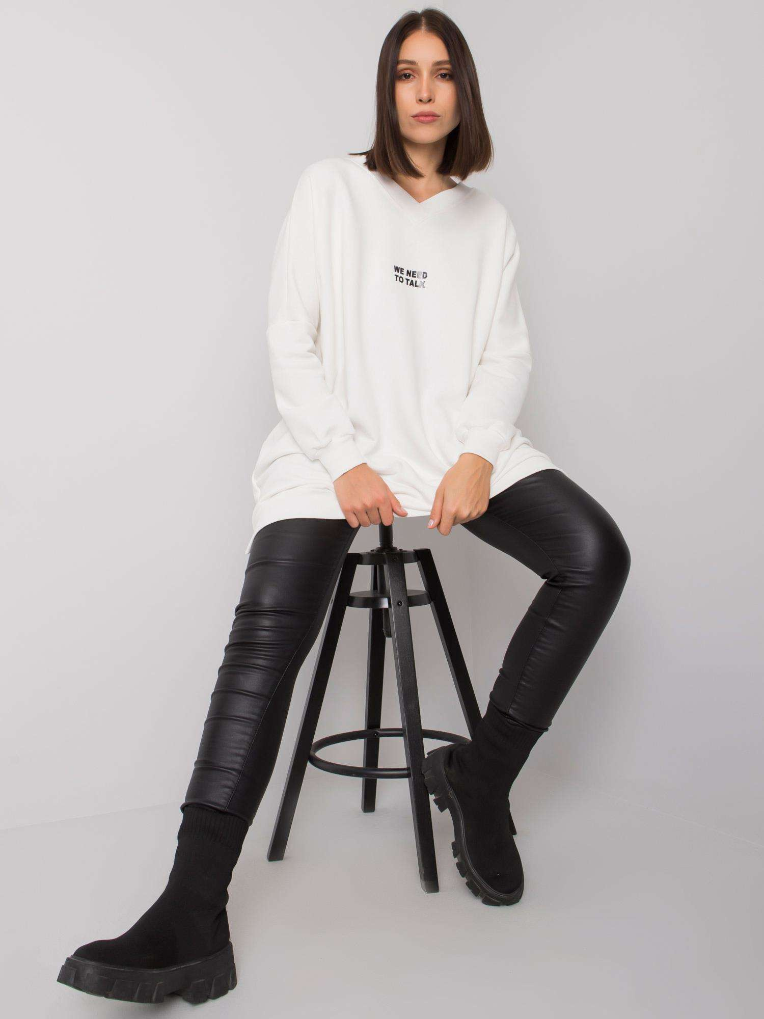 Ecru tunika plus size bawełniana Raella