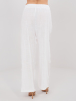 Ecru zwiewne spodnie od kompletu 