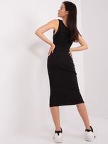 Hurt Czarno-biały komplet basic z sukienką midi