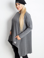 Ciemnoszara tunika plus size Andrea